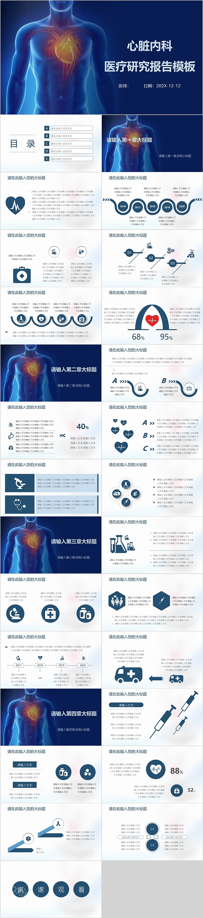 心脏内科医疗研究报告模板