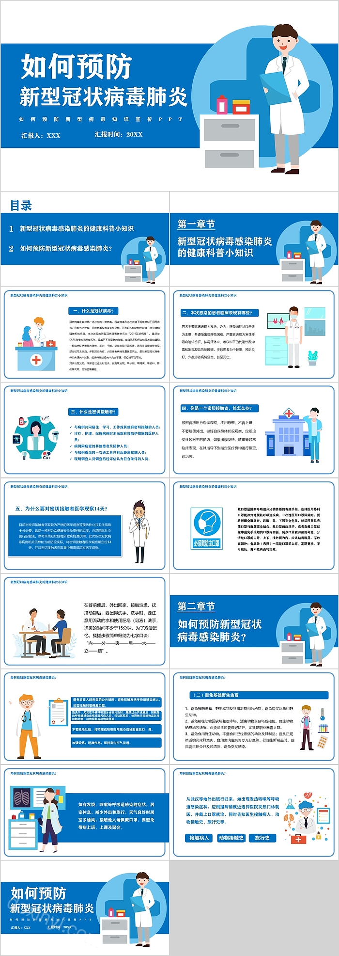 实用如何预防新型冠状病毒肺炎PPT