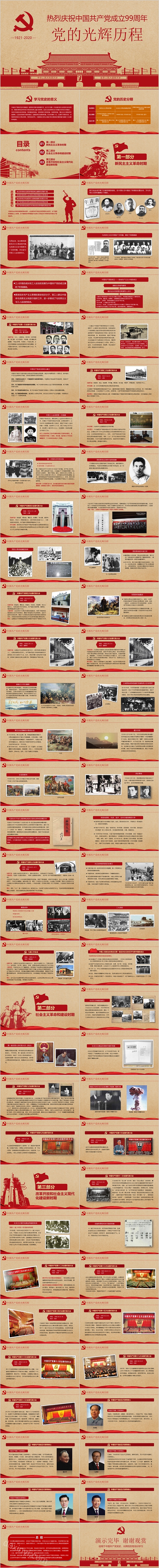 党的光辉历程热烈庆祝中国共产党成立99周年