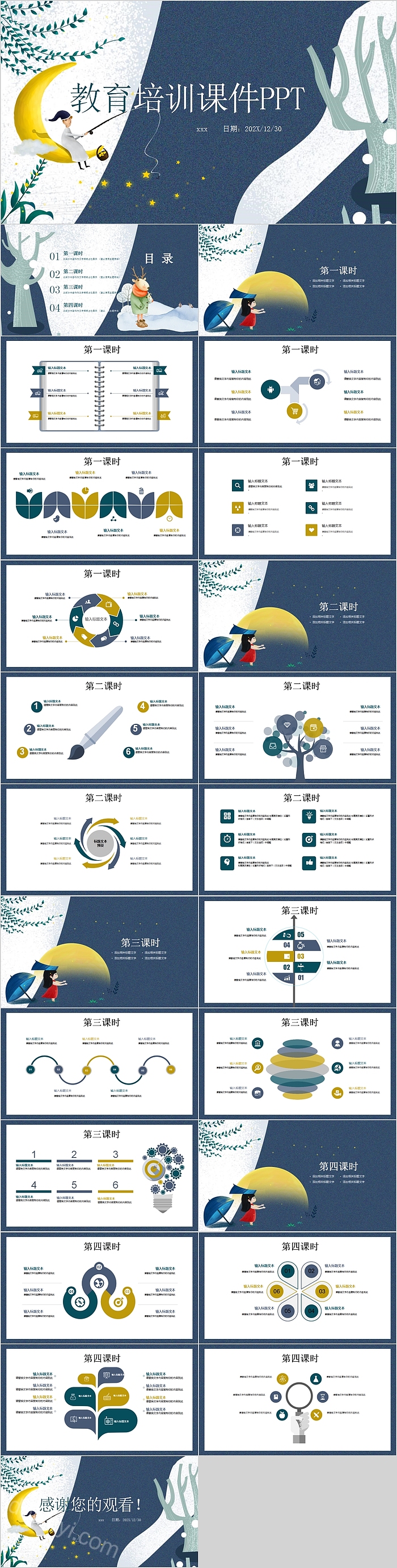 卡通清新教育培训课件PPT